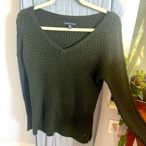 American Eagle, Dark Green Women’s Knit Sweater, size Extra-Small